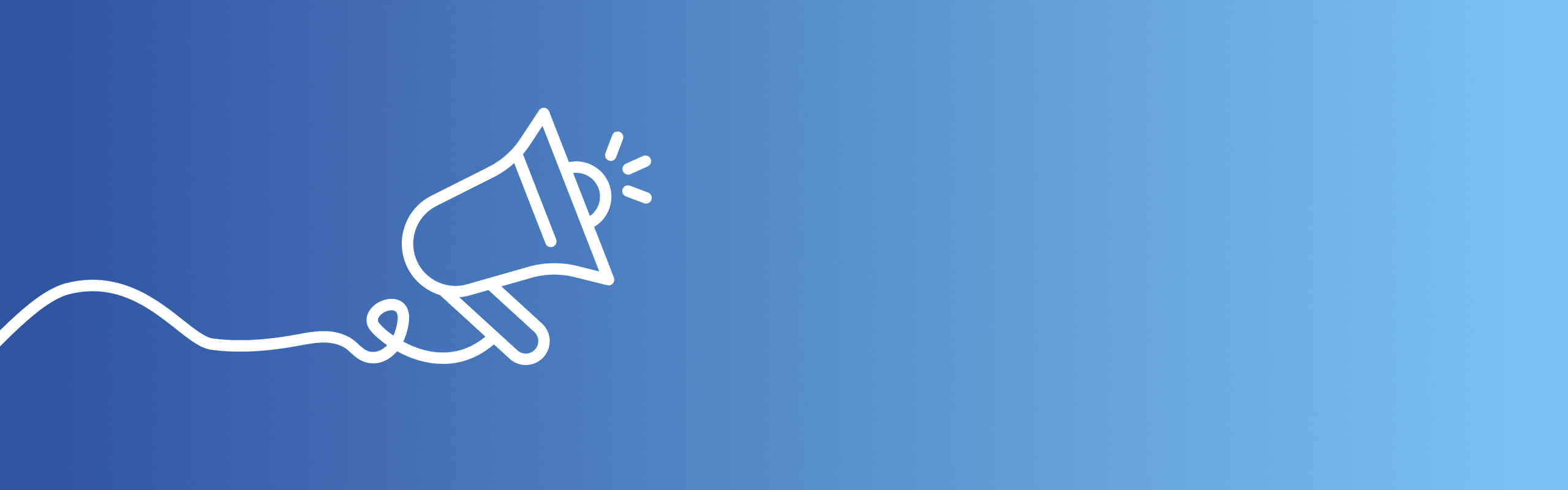 באנר לשעת חירום עם איור של מגהפון